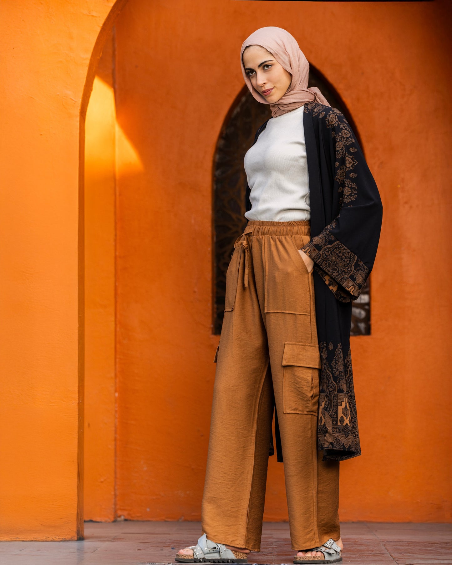 Long cardigan (Jacket) with Islamic Shapes