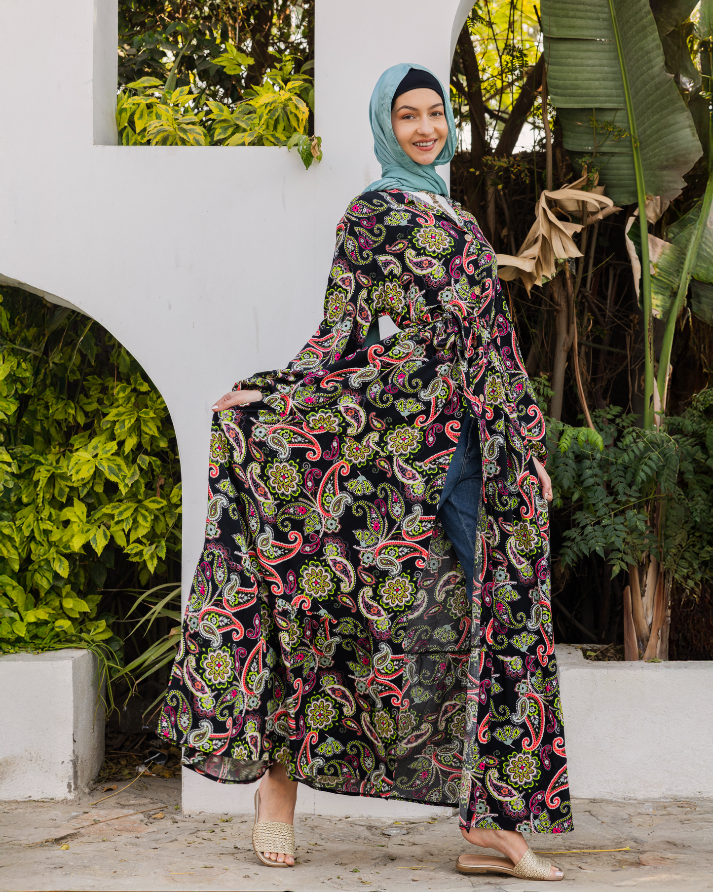 Floral Viscose Dress 1647