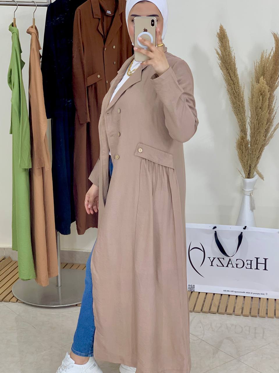 plain linen dress 108 with buttons (kroazya)