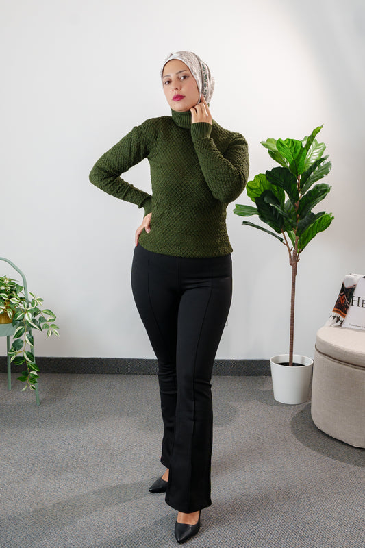 Women's Textured Turtleneck Sweater