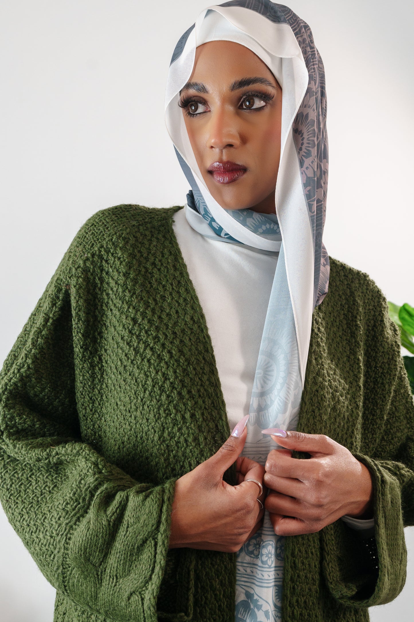 Long cardigan with pockets