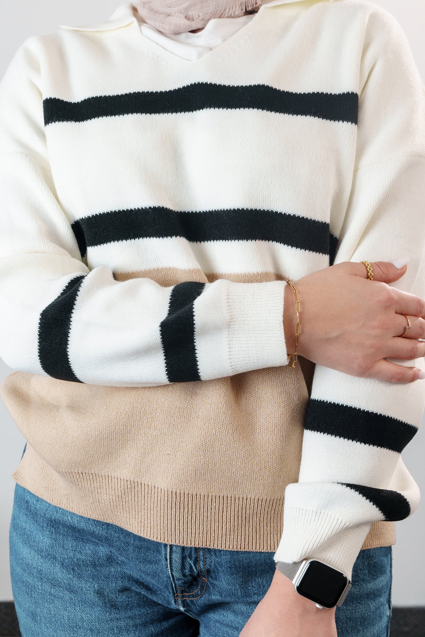 Women's Striped Knit Sweater