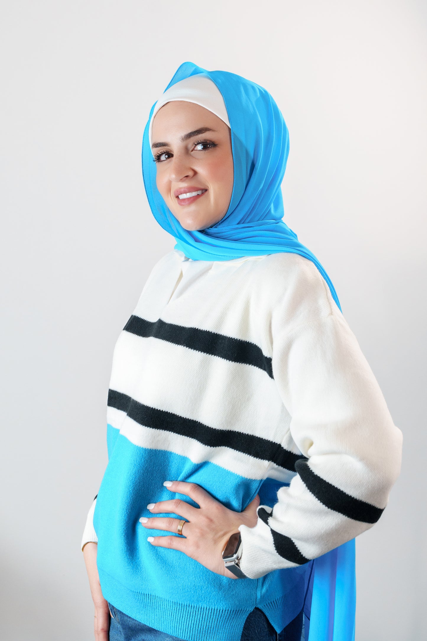 Women's Striped Knit Sweater