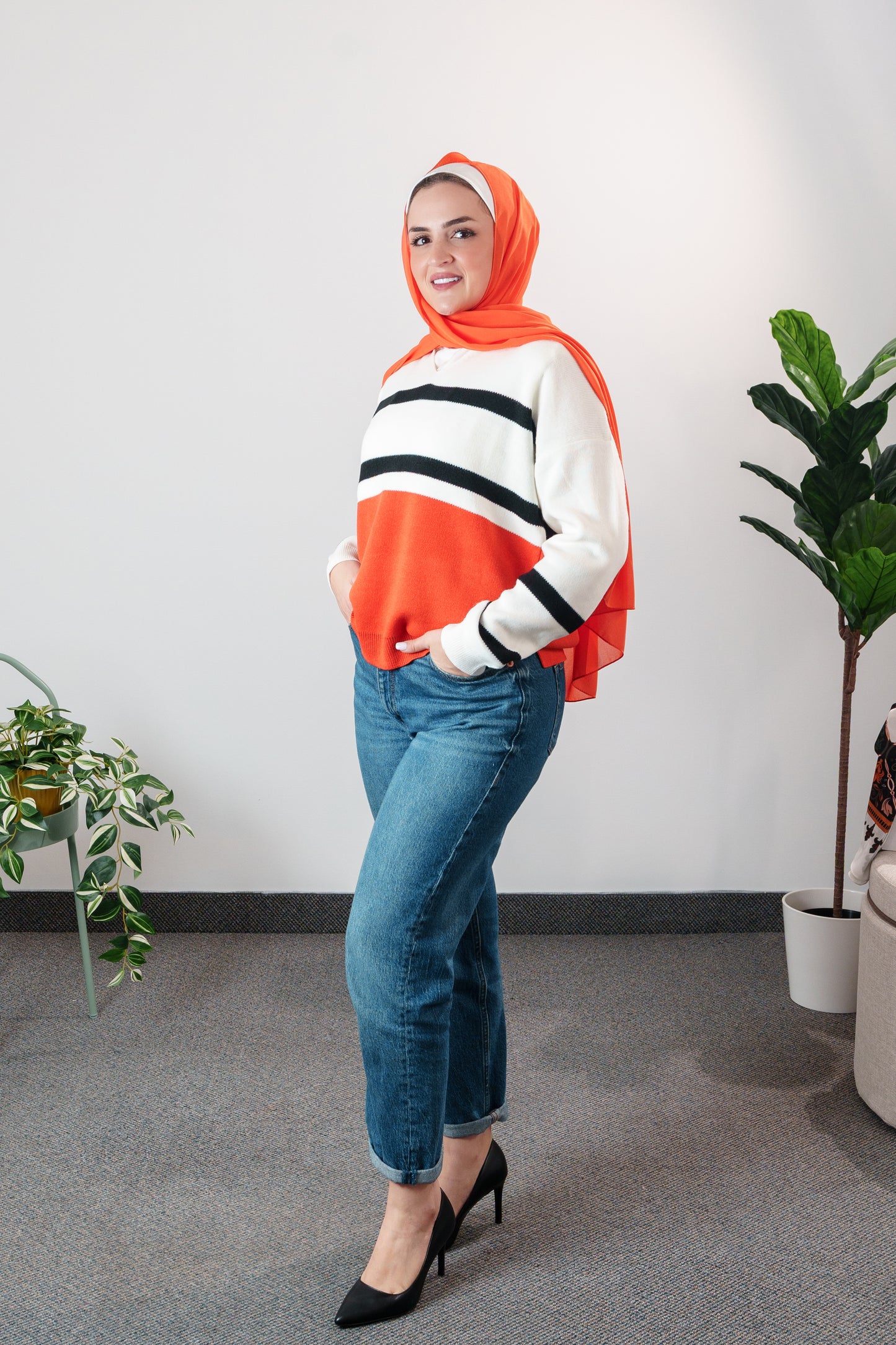 Women's Striped Knit Sweater