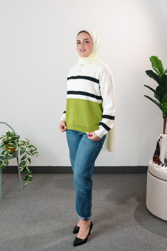 Women's Striped Knit Sweater