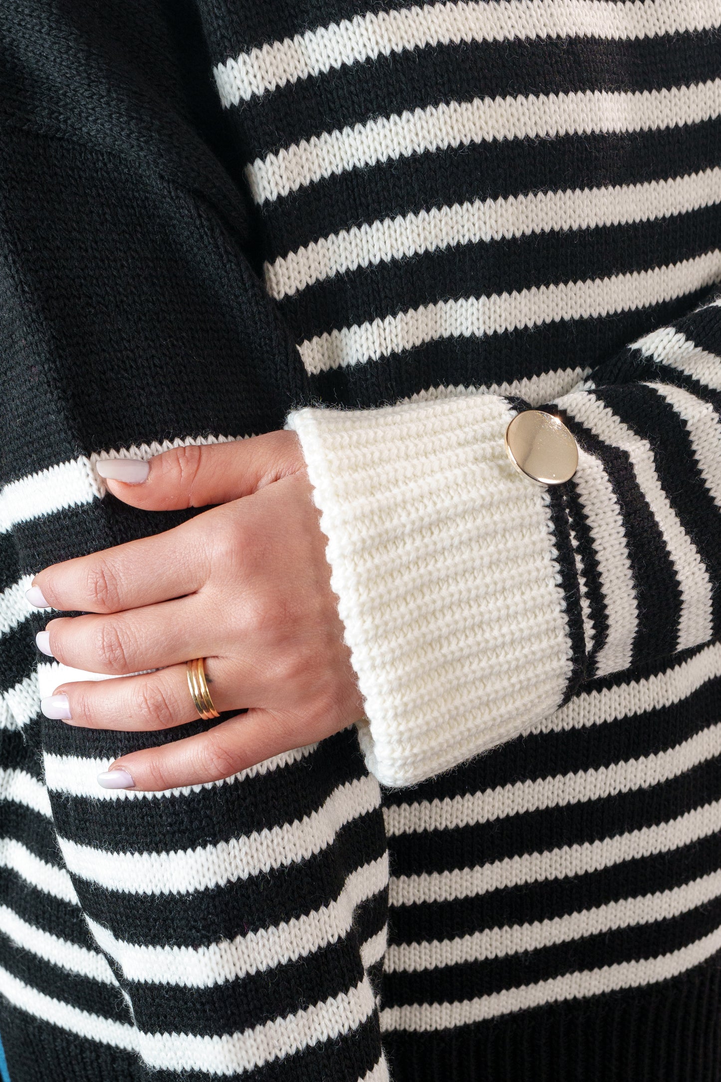 long striped sweater