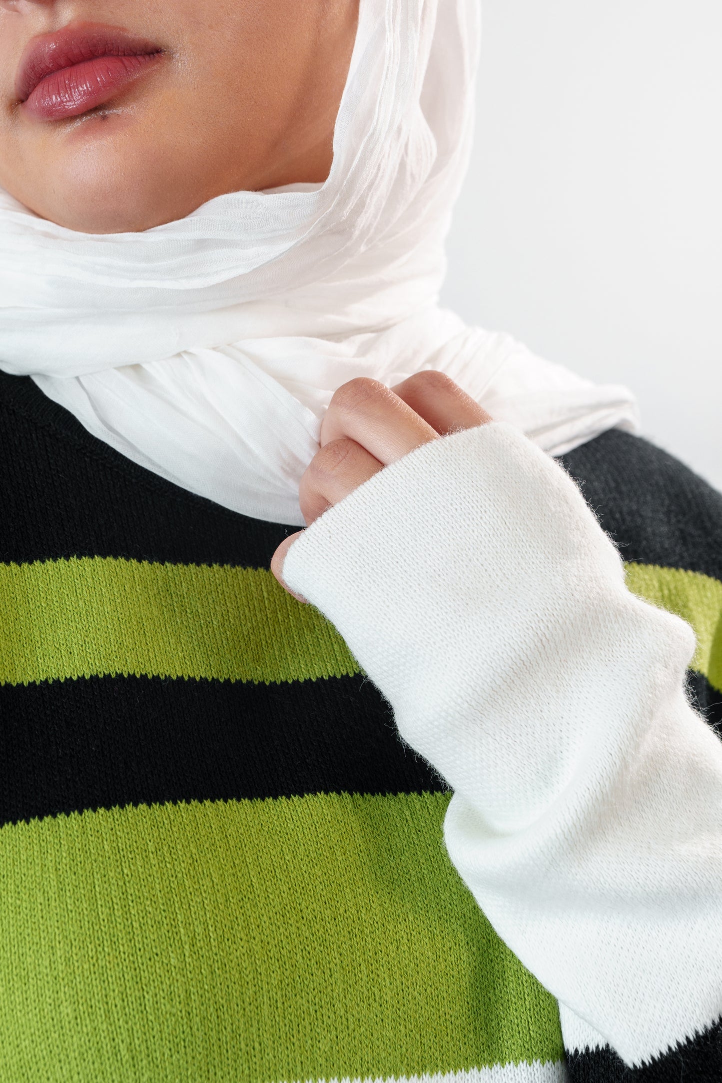 Pull en maille rayée