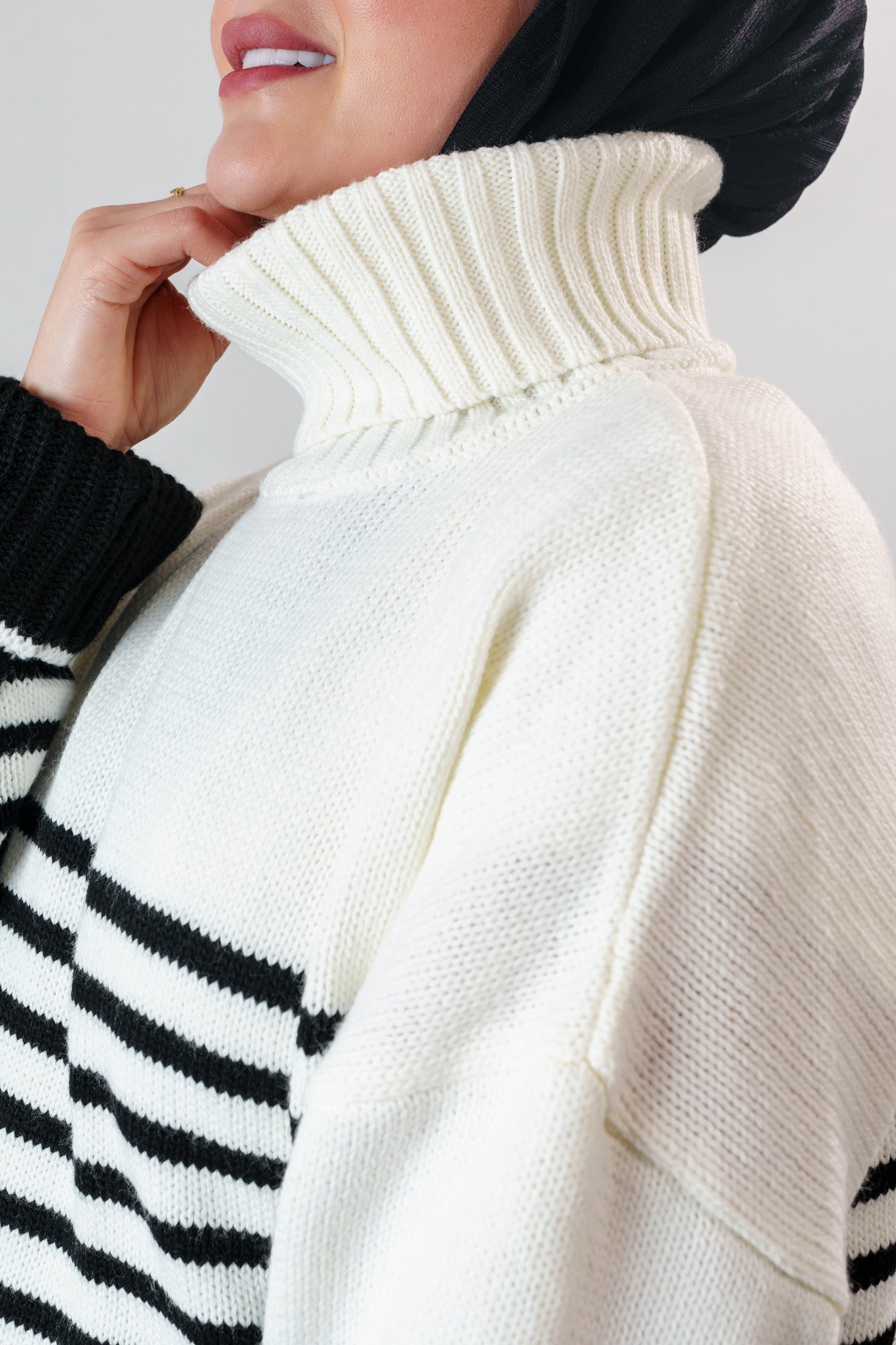 long striped sweater