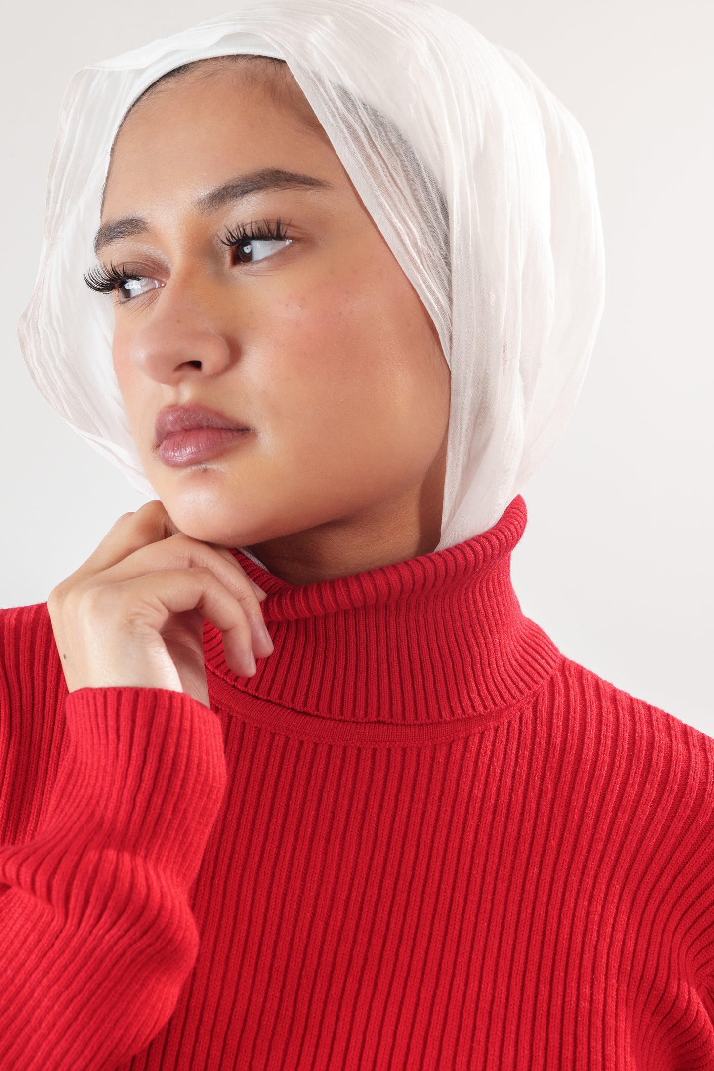 Pull uni à col roulé