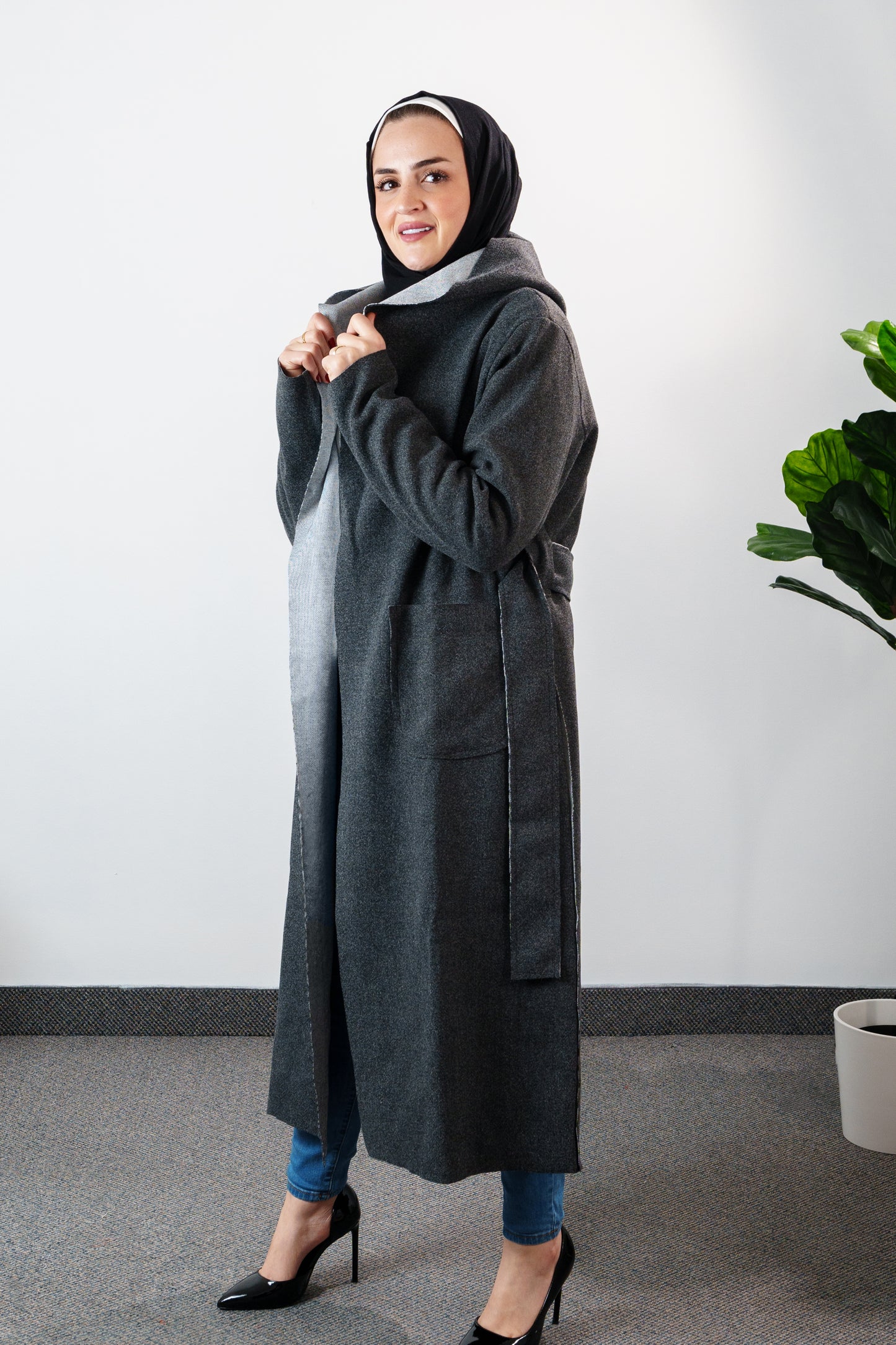Women's Classic Long Wrap Coat
