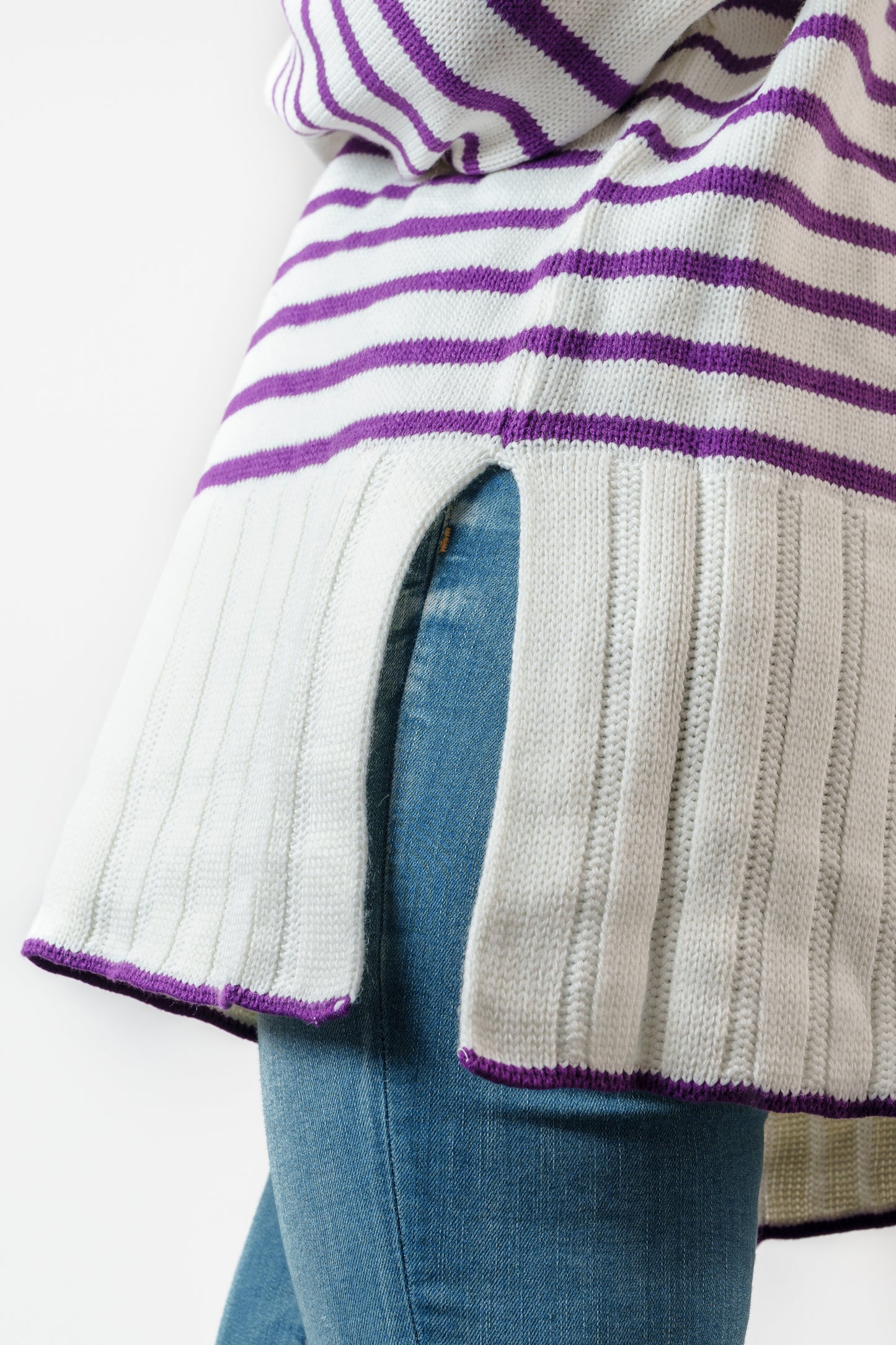 long striped sweater