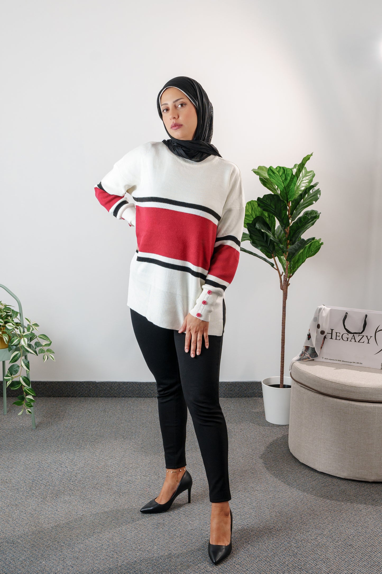 Striped Knit Sweater