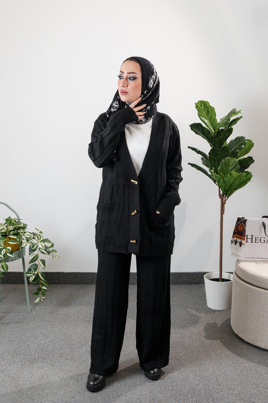 Knit Cardigan and Pant Set