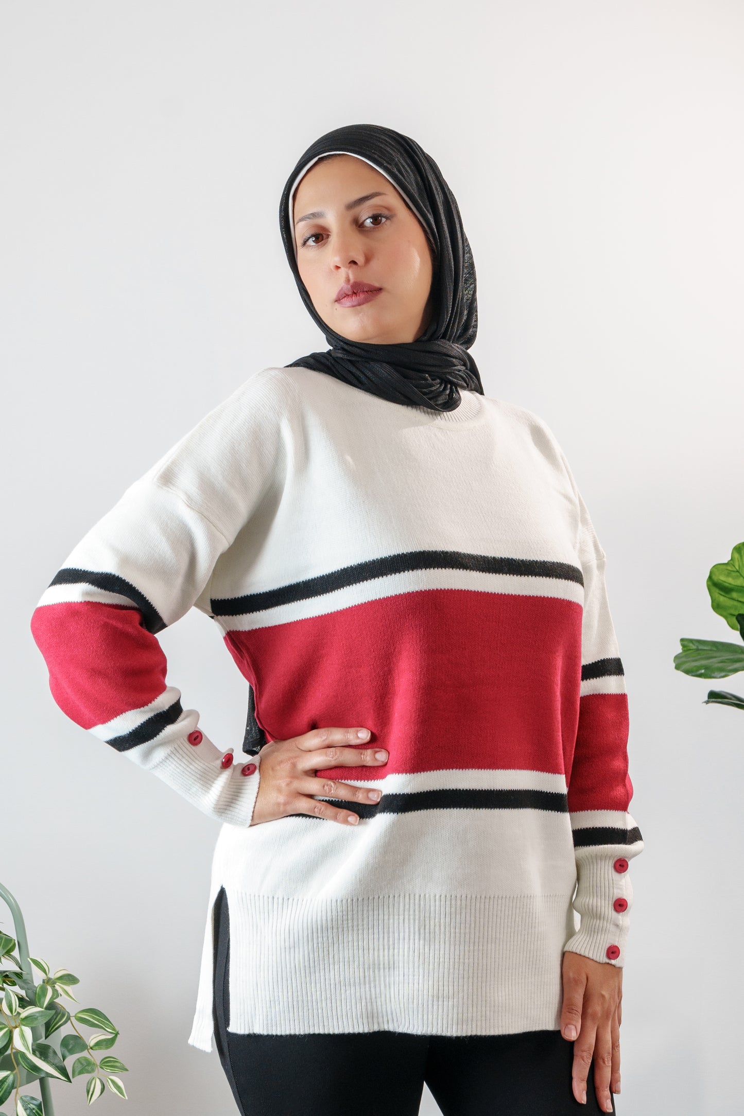 Striped Knit Sweater