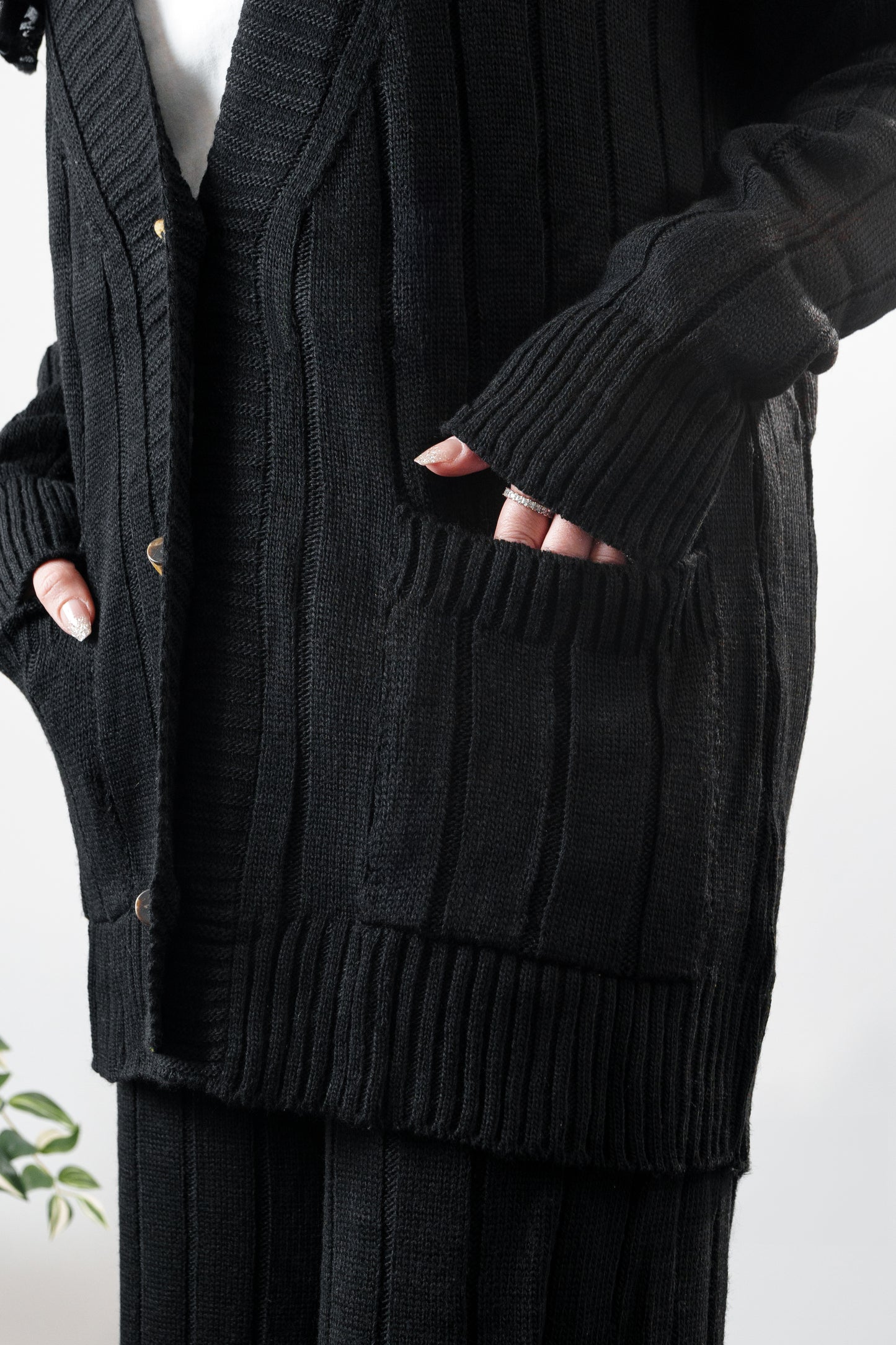Knit Cardigan and Pant Set