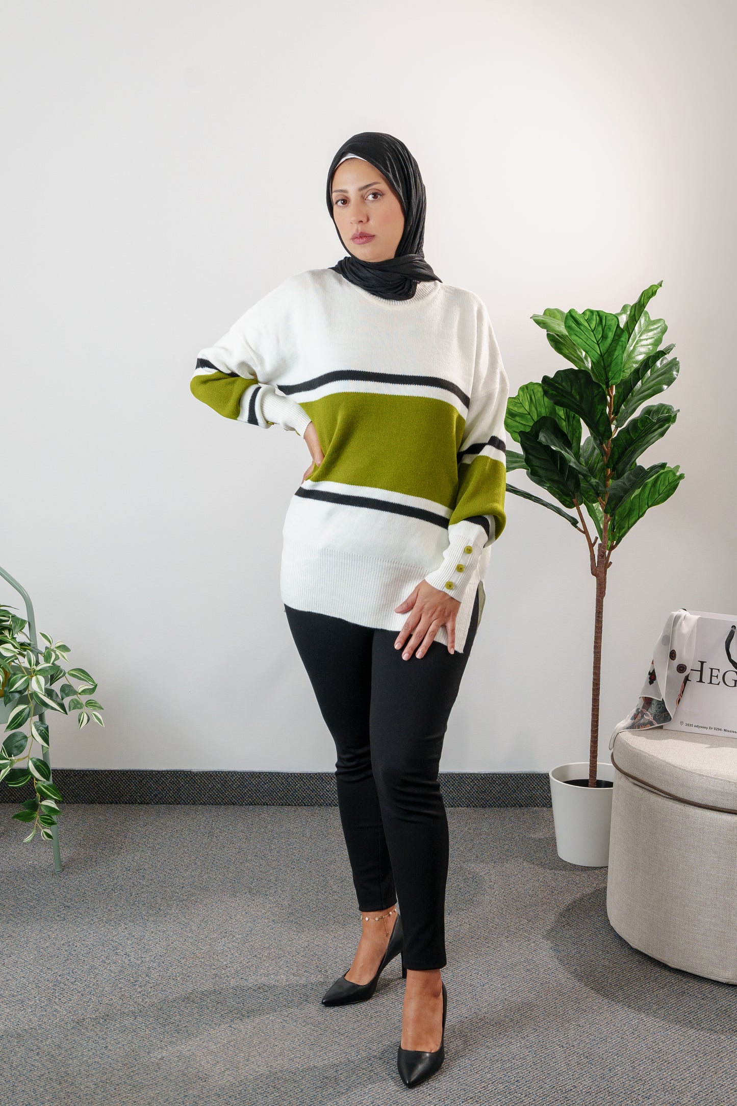 Striped Knit Sweater