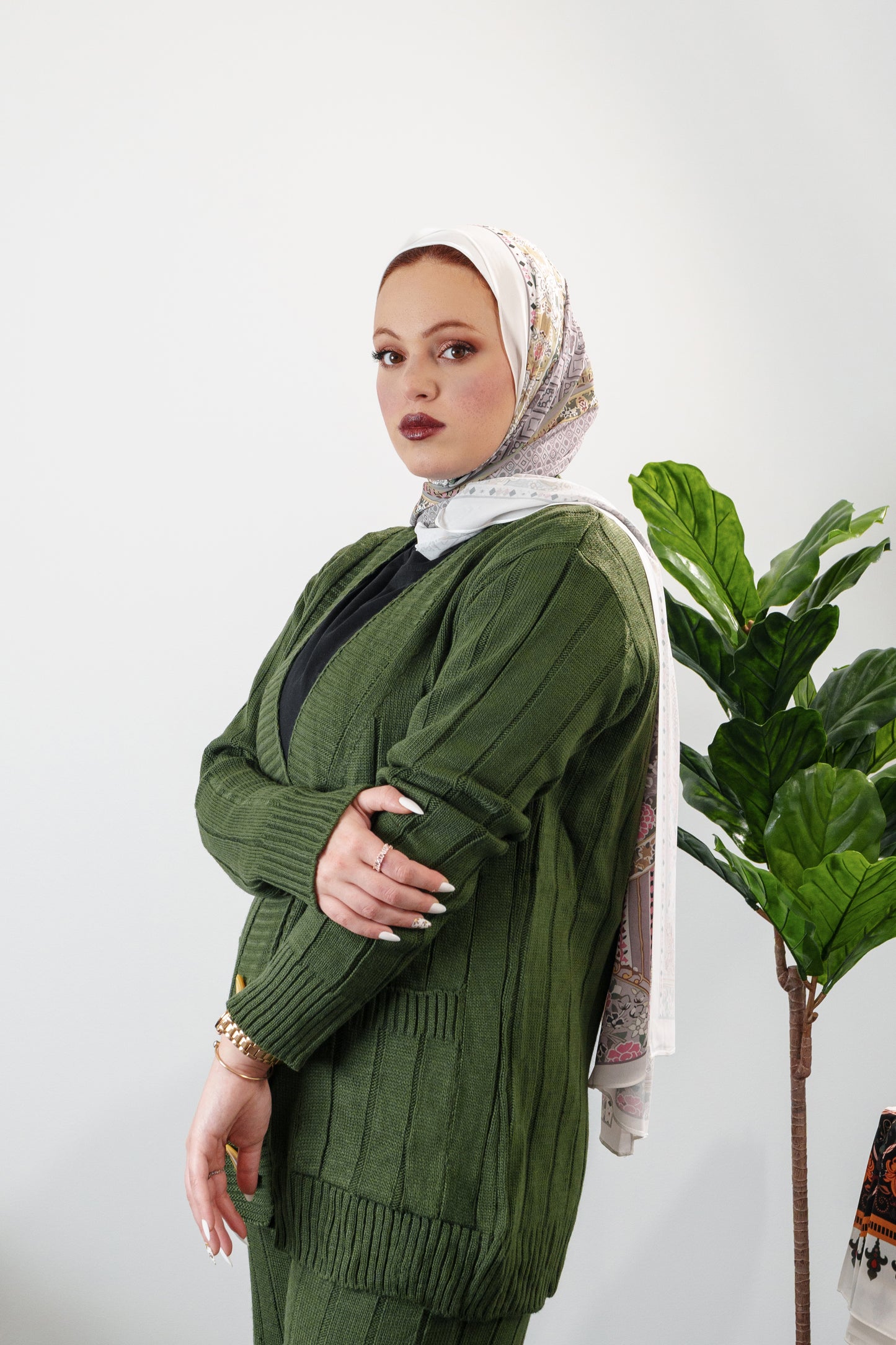 Knit Cardigan and Pant Set