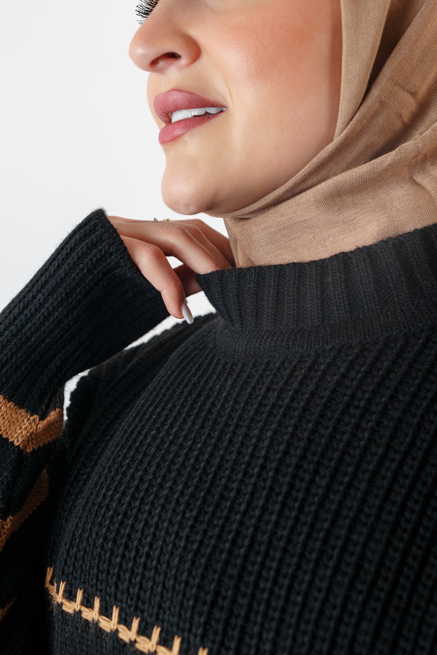 long striped sweater