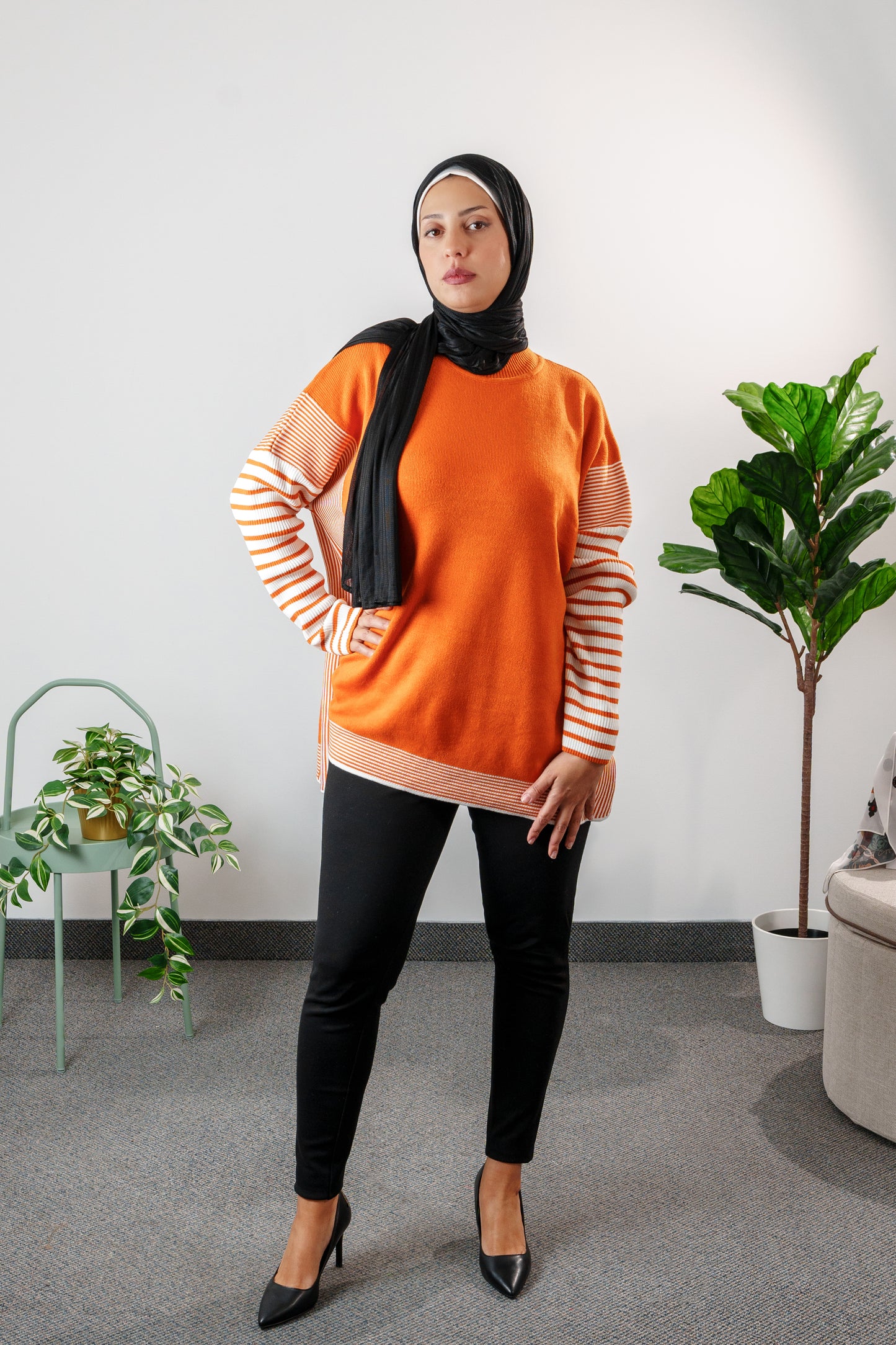 Striped Knit Sweater