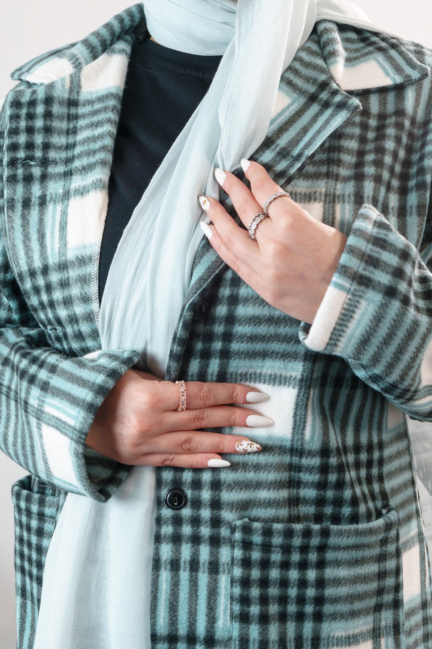 Women's Plaid Long Coat - Cozy Chic