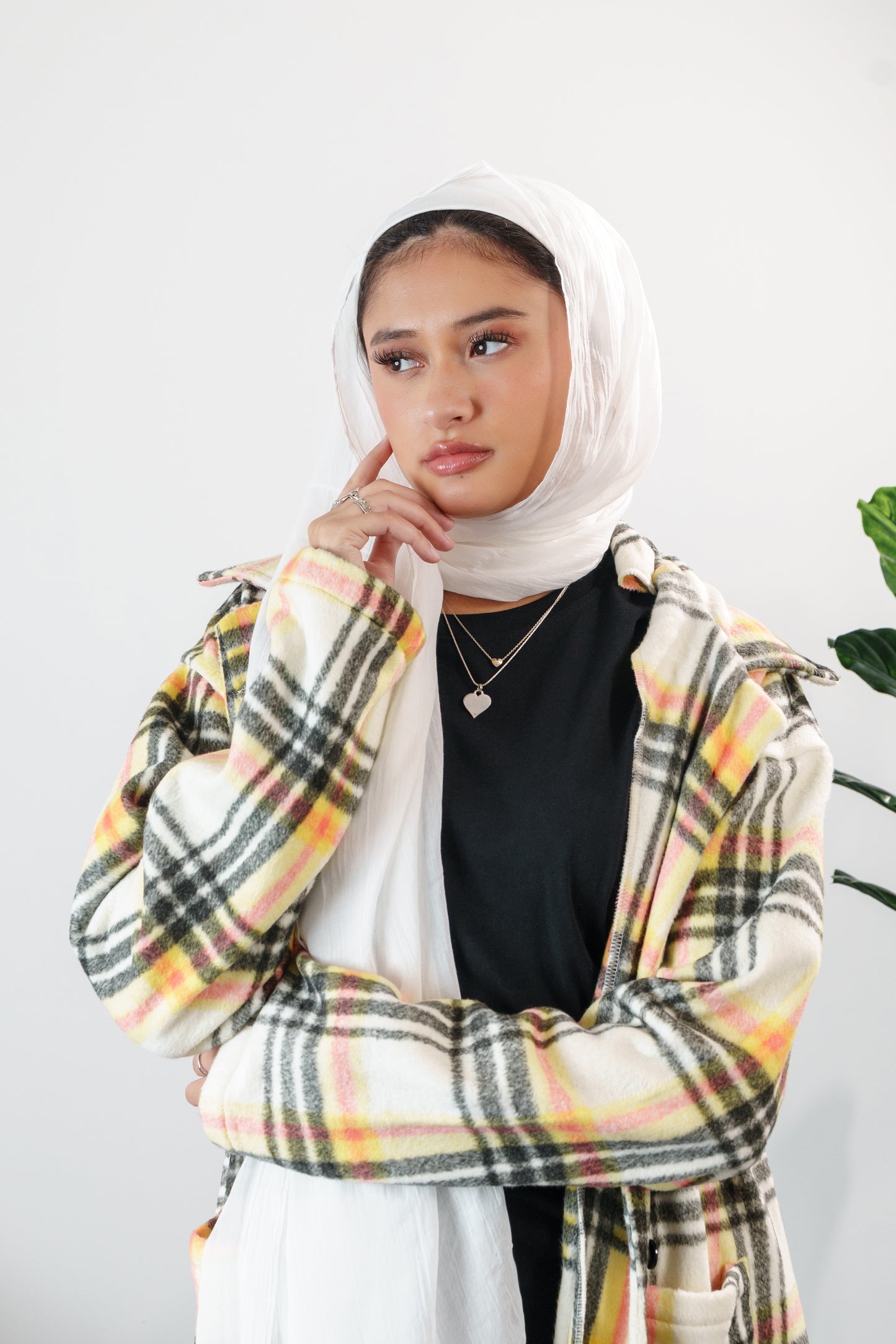 Women's Plaid Long Coat - Cozy Chic