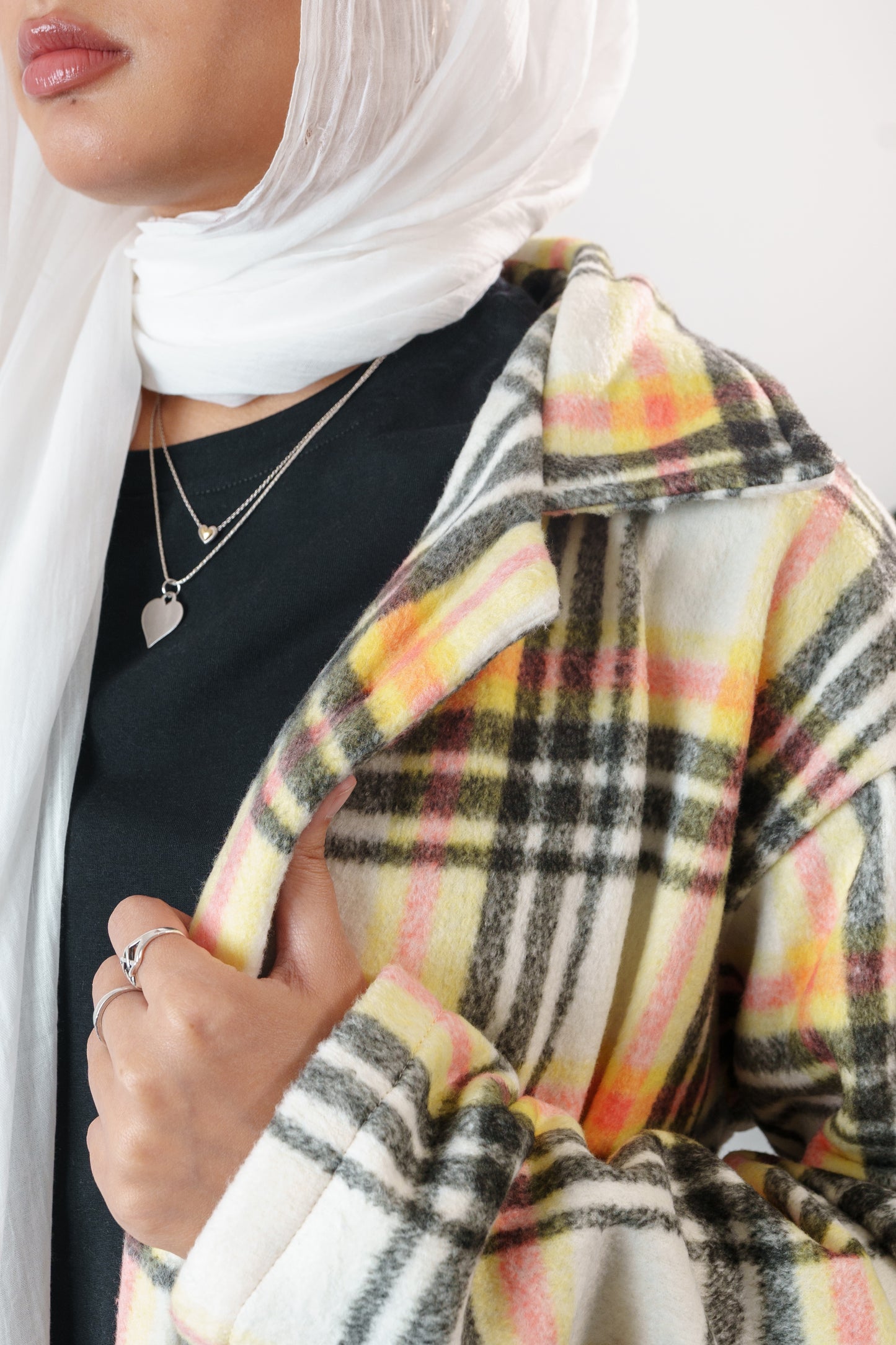 Women's Plaid Long Coat - Cozy Chic