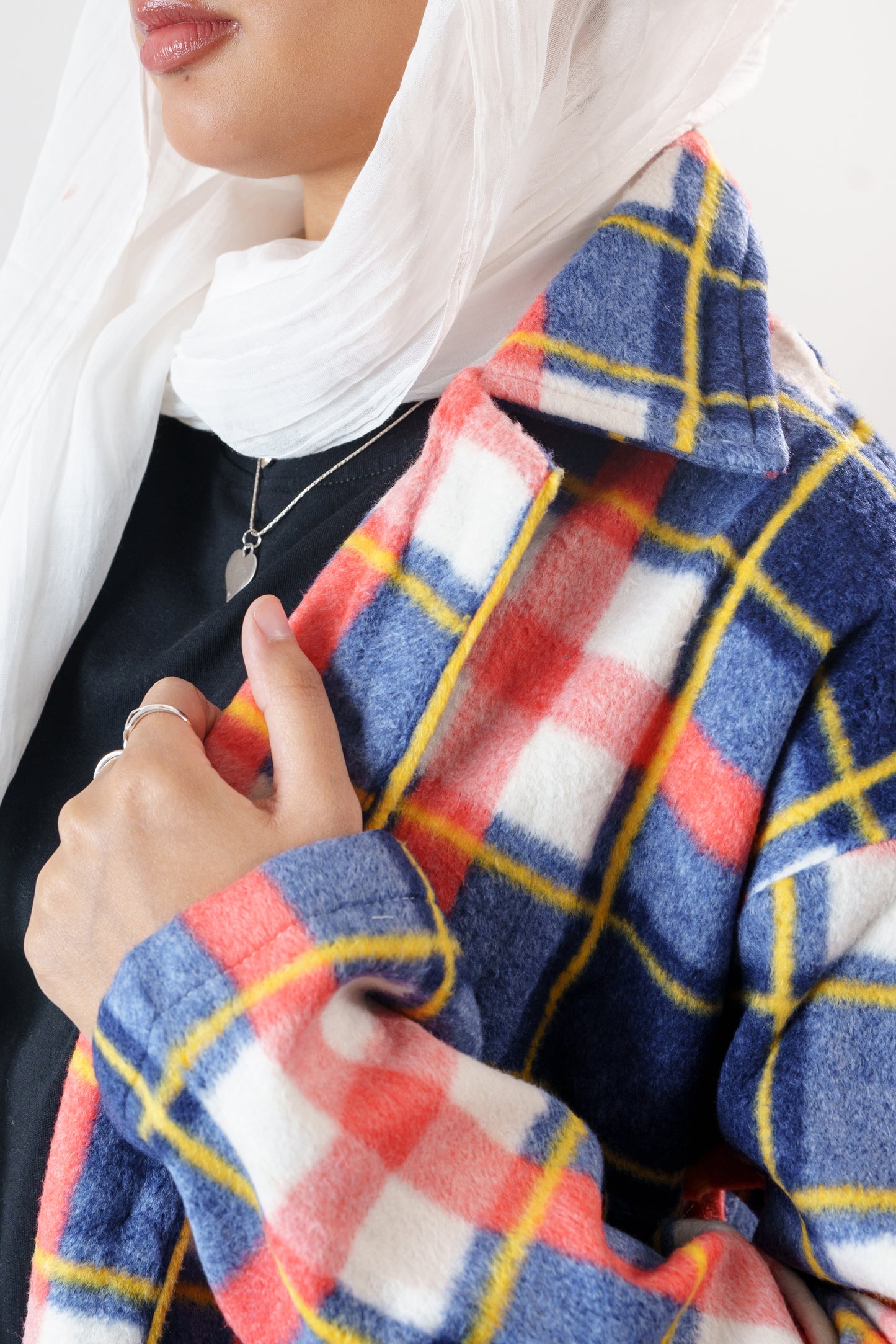 Women's Plaid Long Coat - Cozy Chic