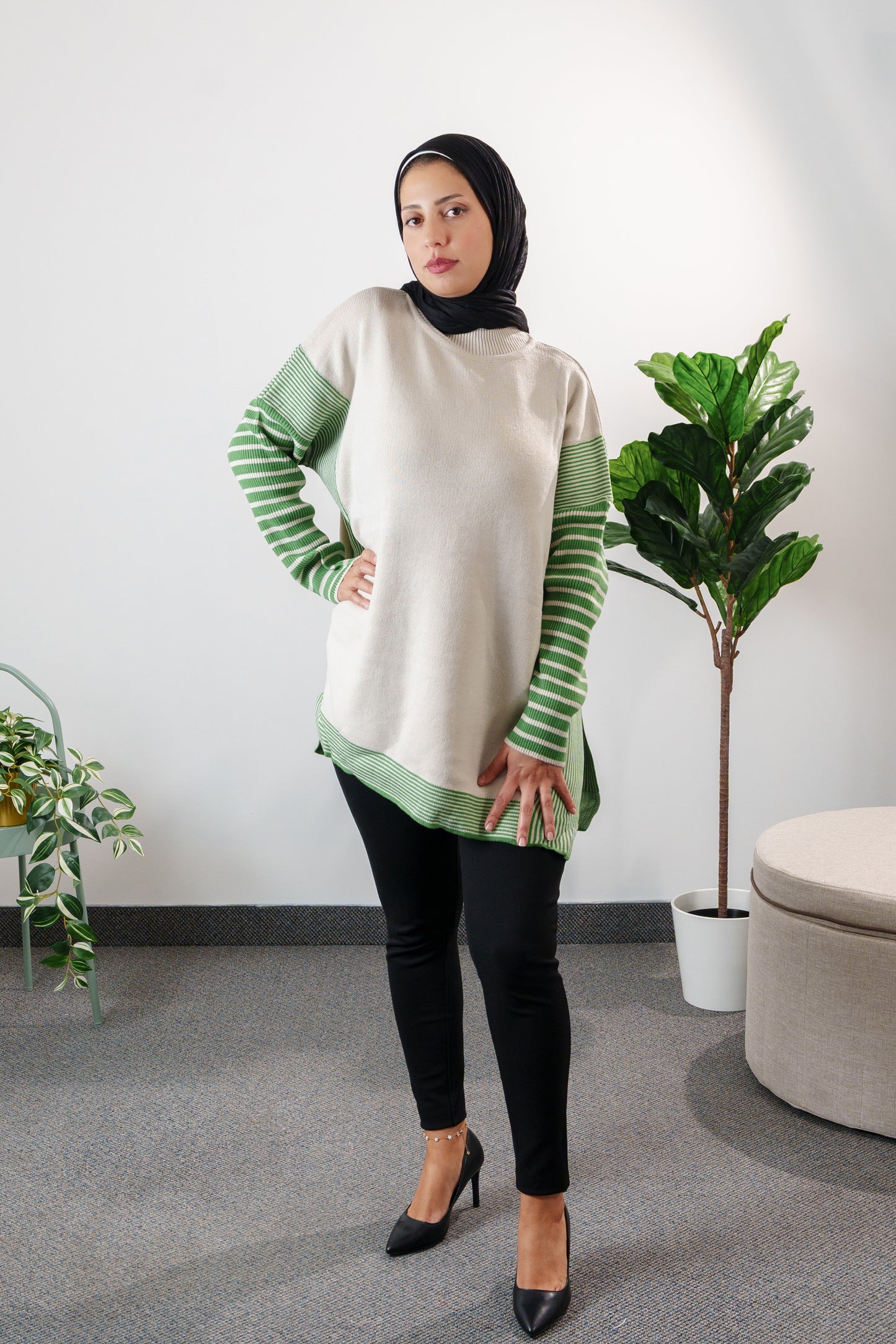 Striped Knit Sweater