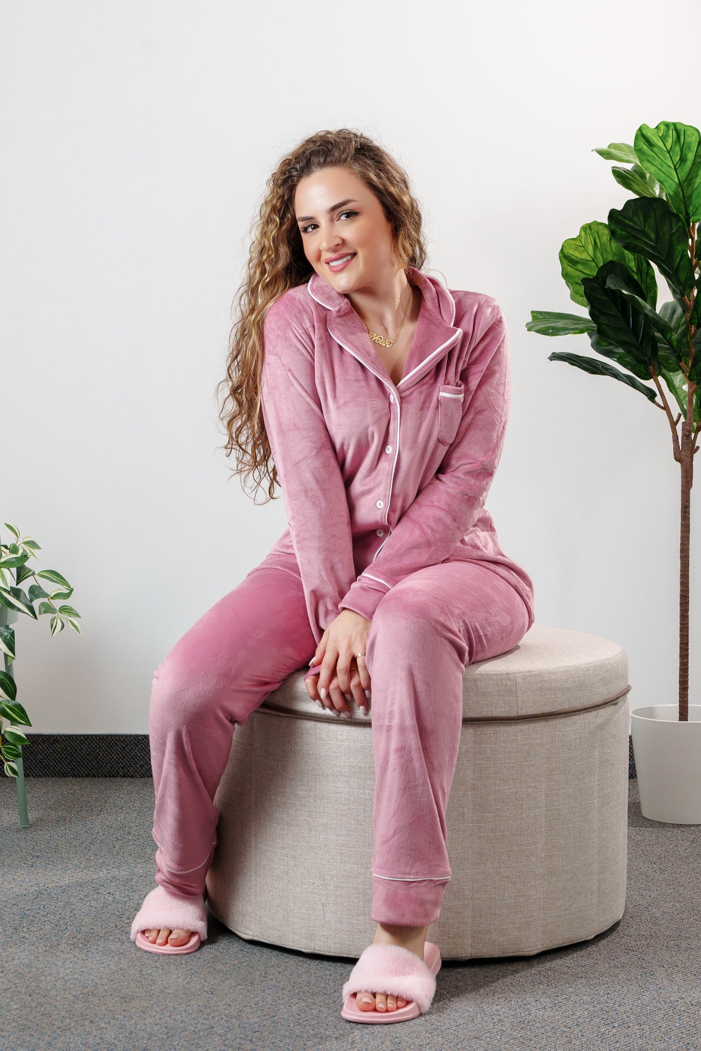 Women's Velour Pajama Set