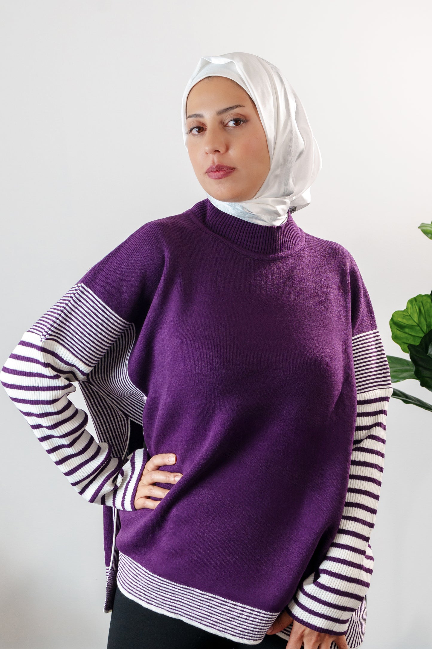 Striped Knit Sweater