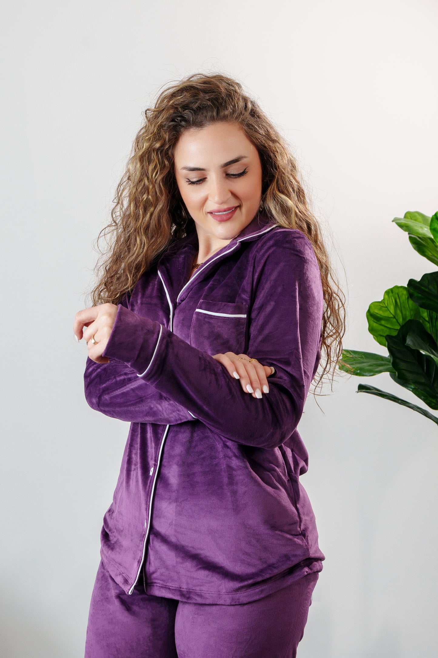 Women's Velour Pajama Set