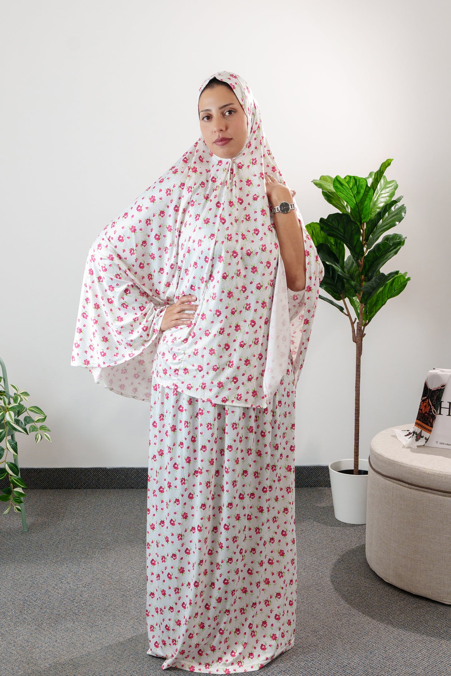Women's Floral Printed Praying set