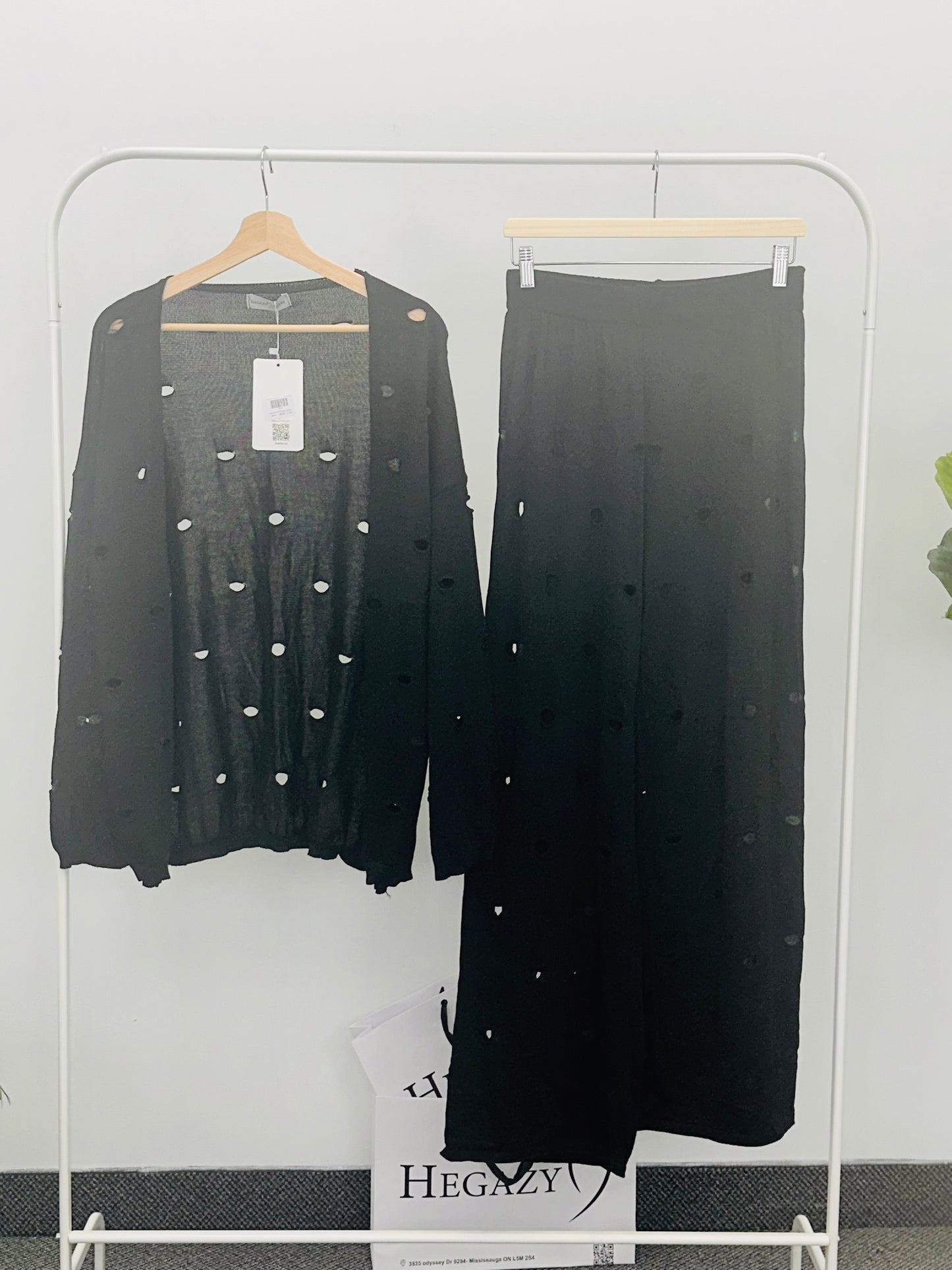 Set koresha open work long jacket + trousers