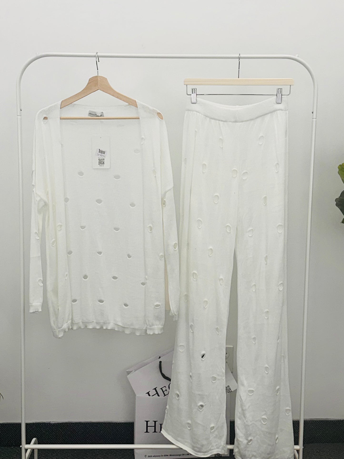 Set koresha open work long jacket + trousers