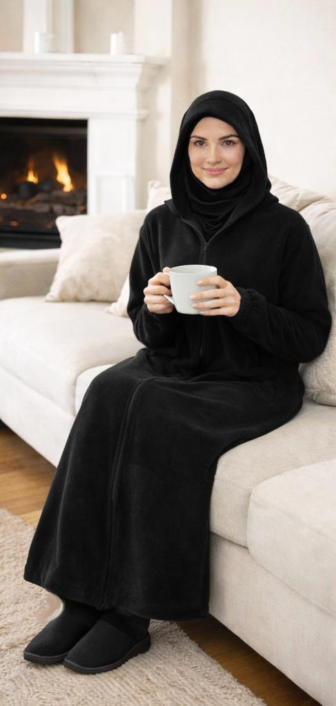 Luxury Hooded Zip-Front Maxi Dress