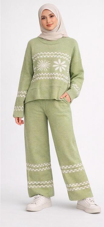 Floral Knit Matching Set