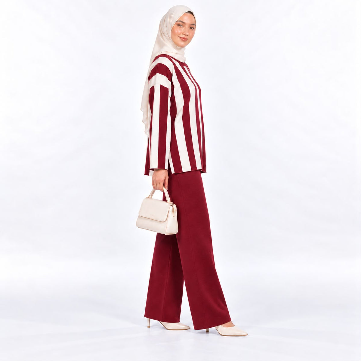 Vertical Stripe Knit Two-piece Collection