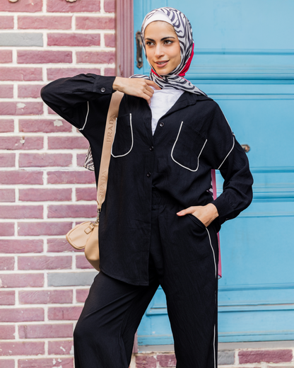 Linen Set 104 with white lines