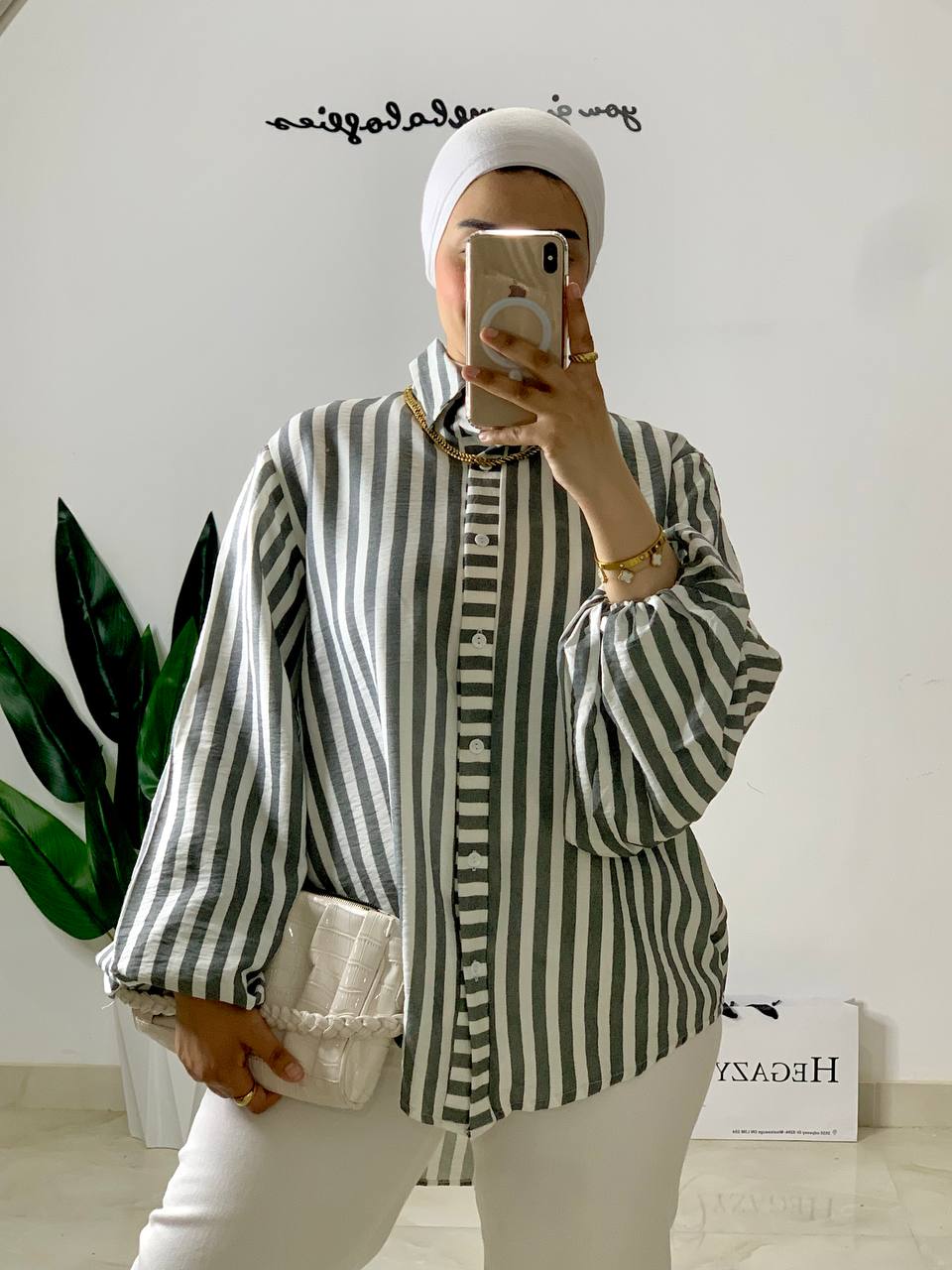 Striped Shirt with blown sleeves