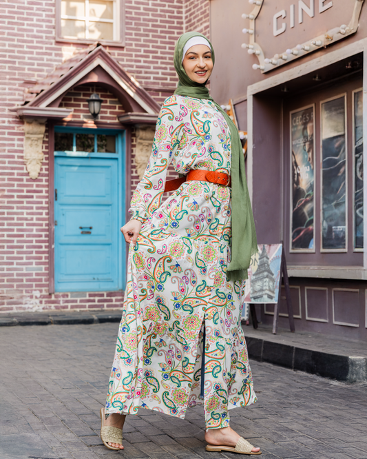 Floral Viscose Dress 1647