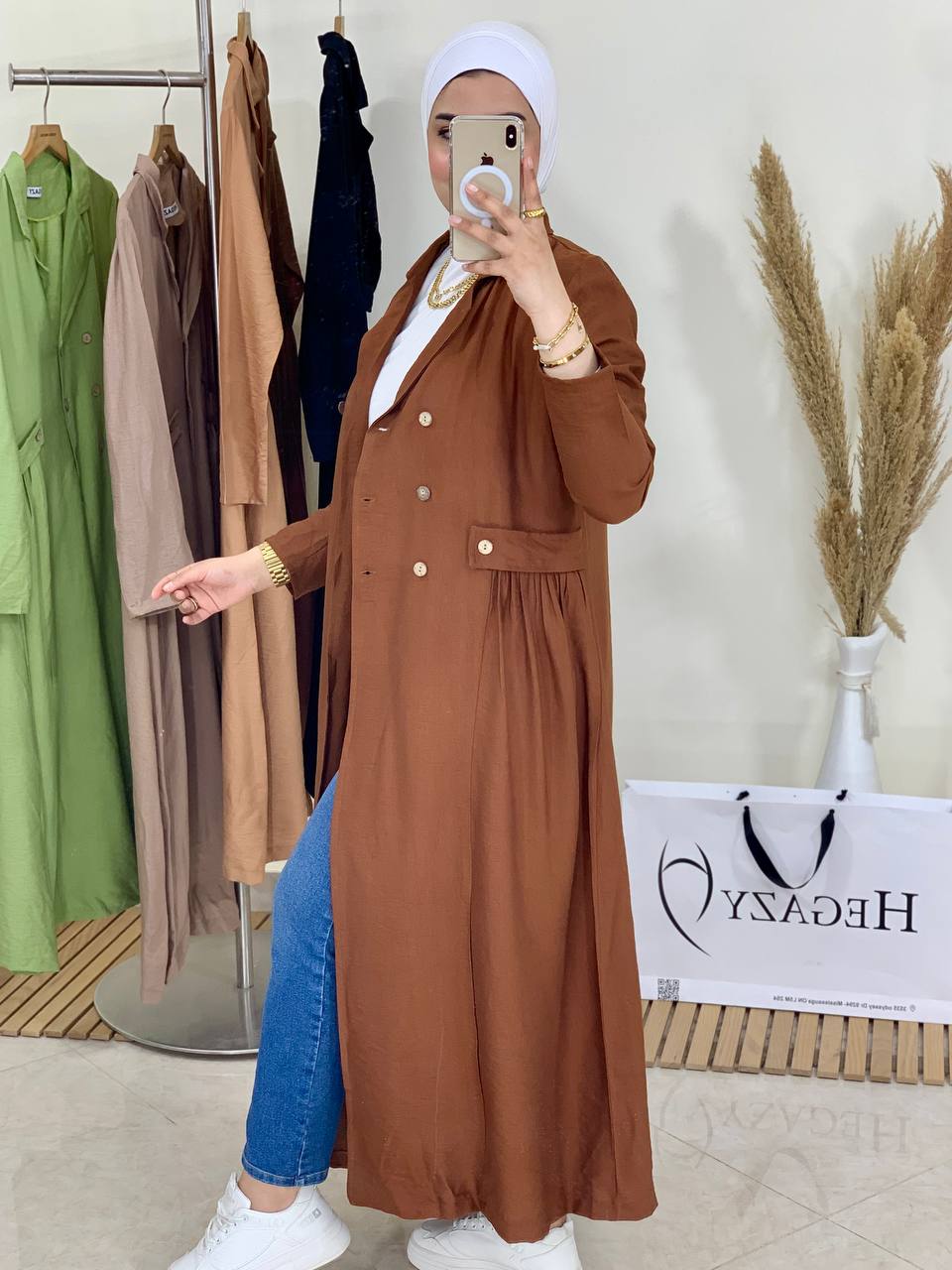 plain linen dress 108 with buttons (kroazya)