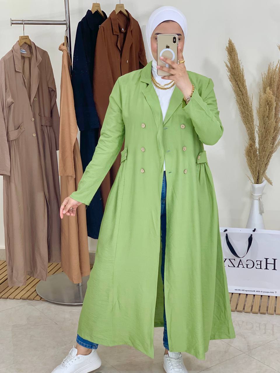 plain linen dress 108 with buttons (kroazya)
