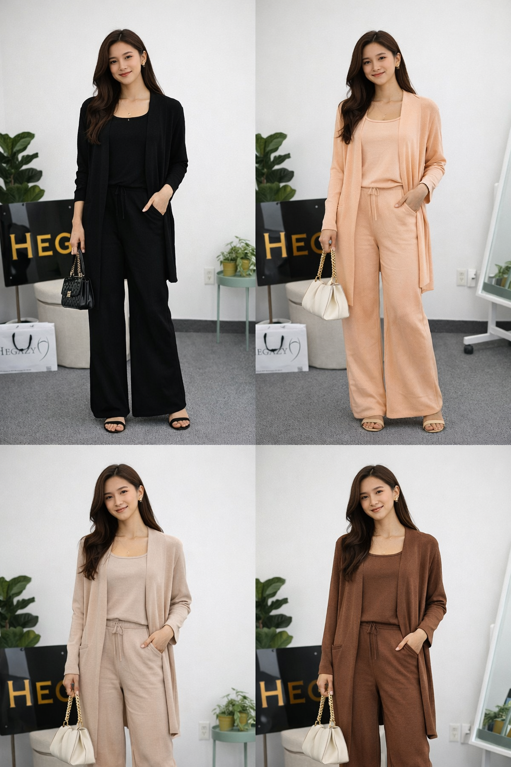 Elegant Ribbed Knit Two-Piece Set