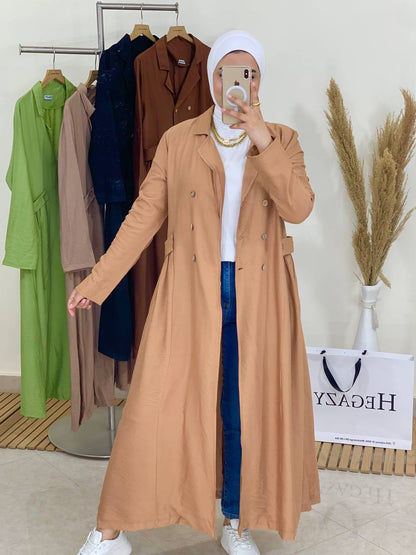 plain linen dress 108 with buttons (kroazya)