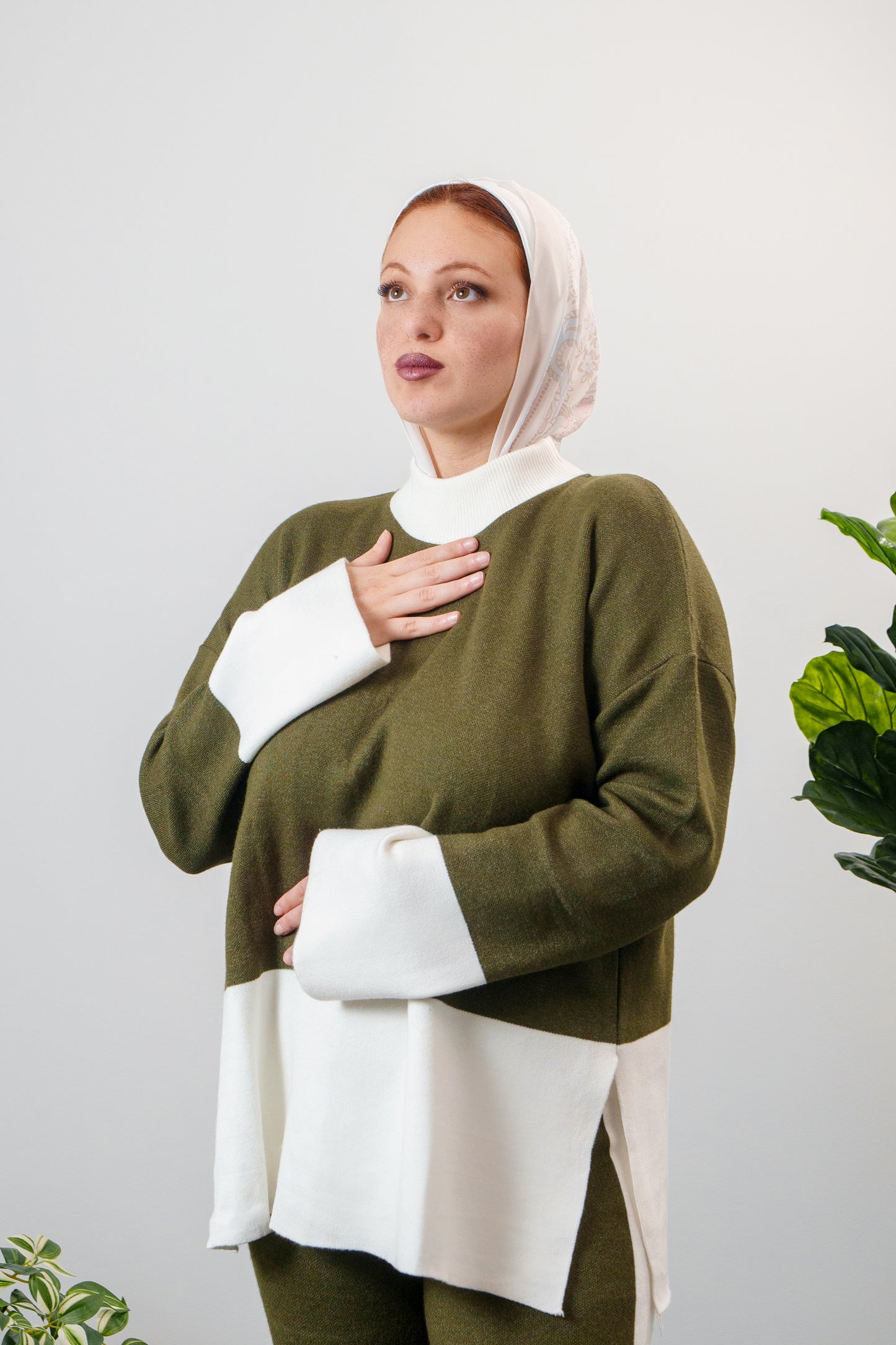Ensemble col blanc