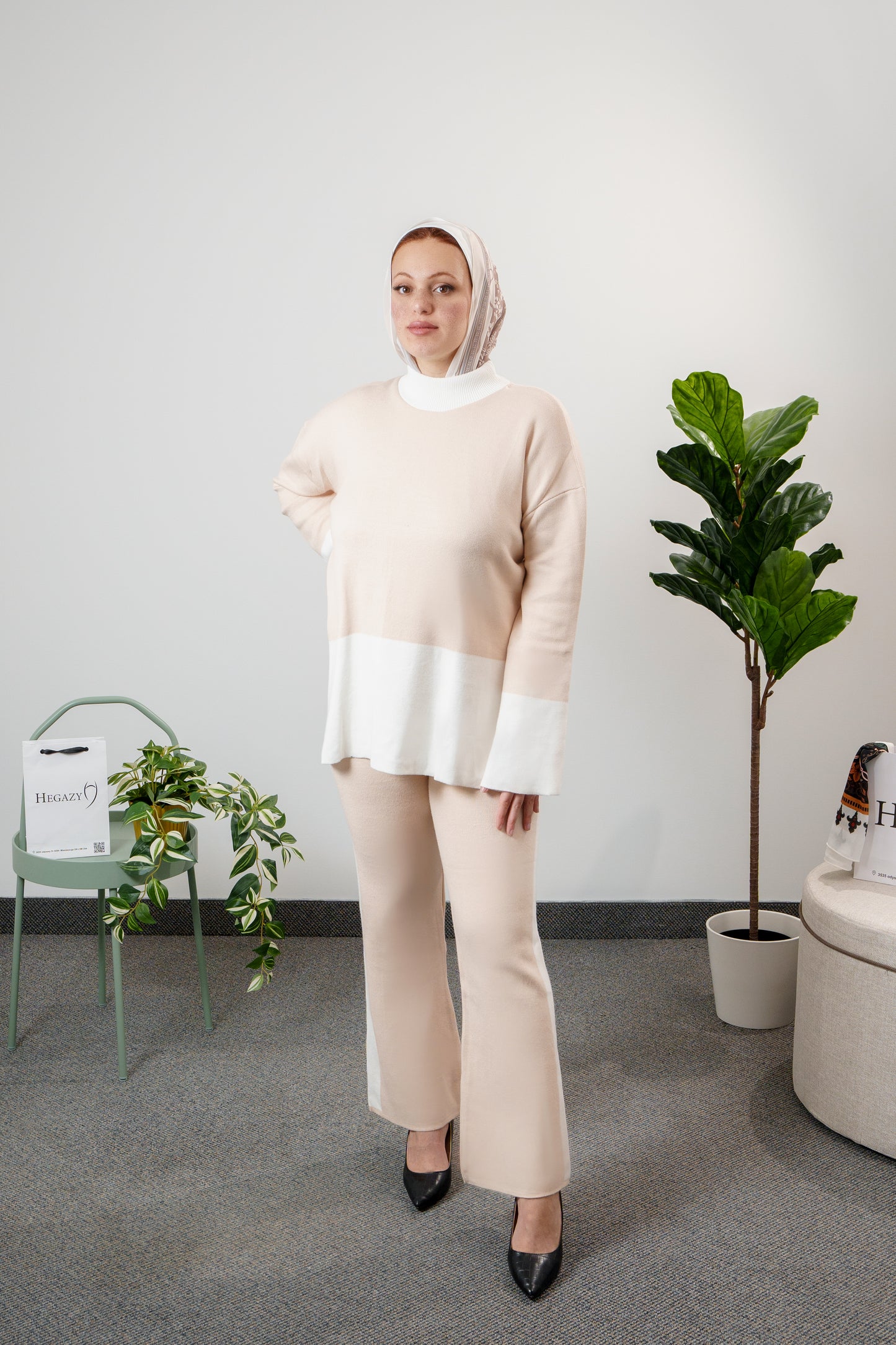 Ensemble col blanc