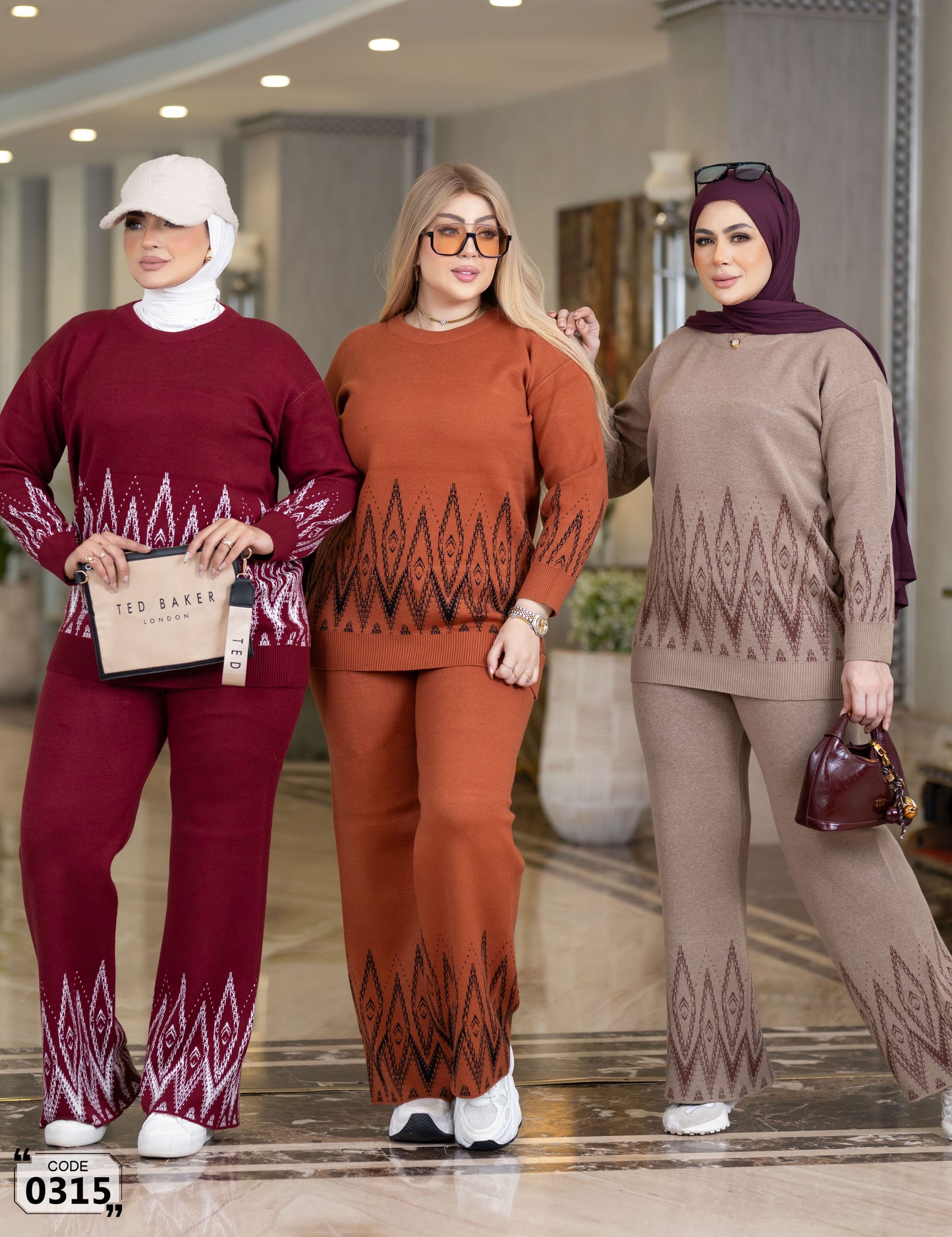 Plain knit Sweater Set