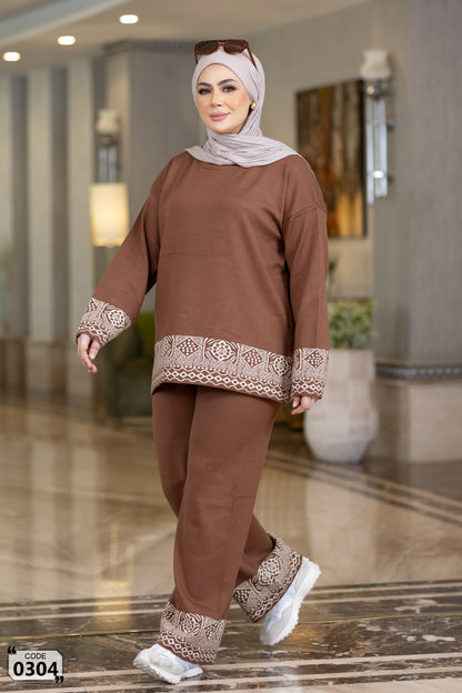 Plain Roundneck Knit Set