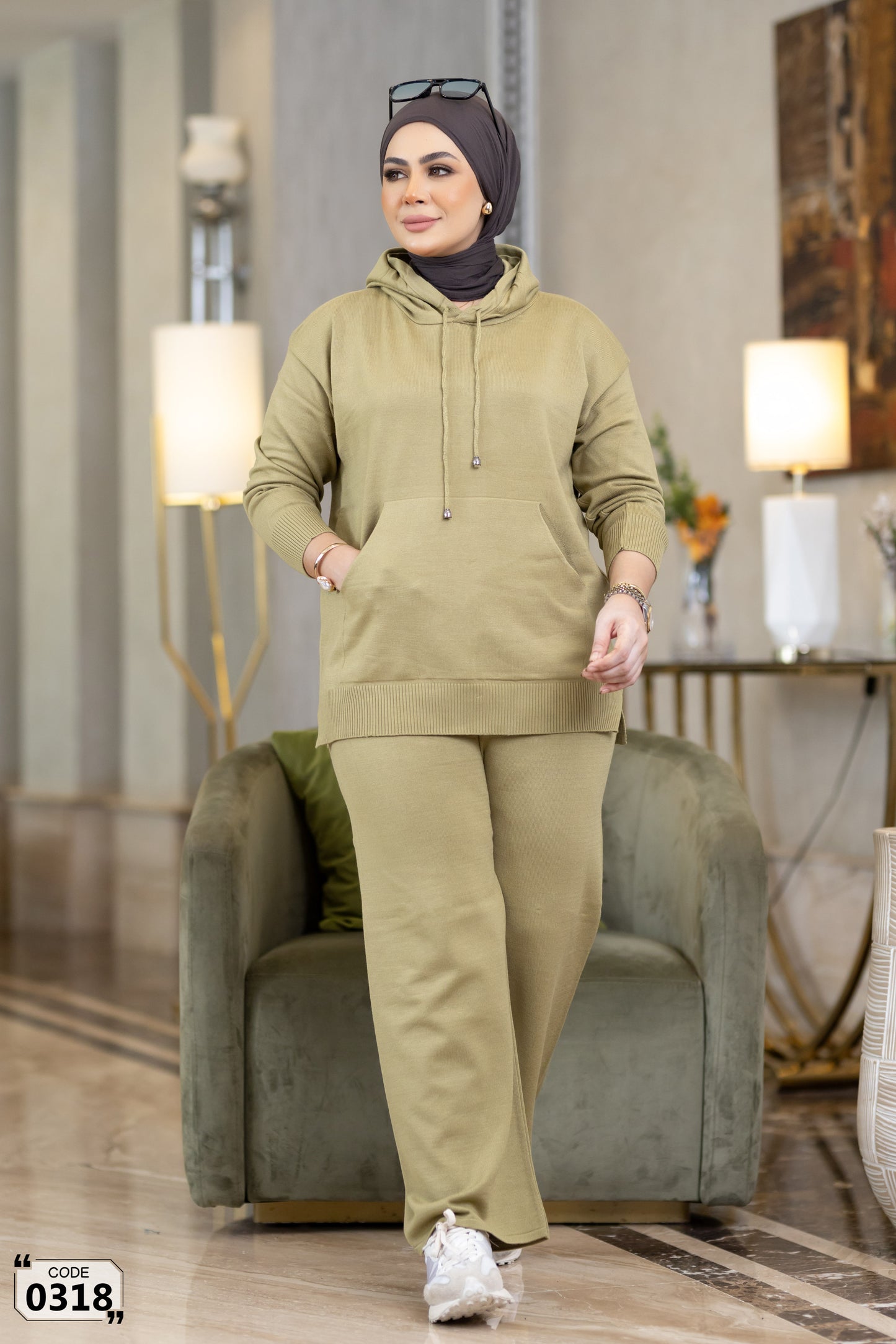 Plain 2 pocket with hoddied Set