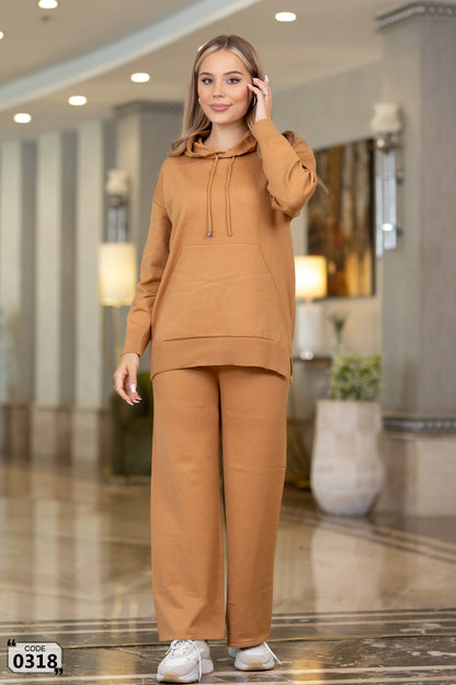 Plain 2 pocket with hoddied Set